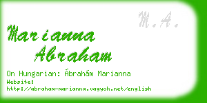 marianna abraham business card