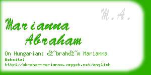 marianna abraham business card
